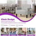 thumbnail image 7 of Coewske Mid-Century Fabric Tufted Accent Chair 2 PCS for Office, Living Room, Light Grey, 7 of 7