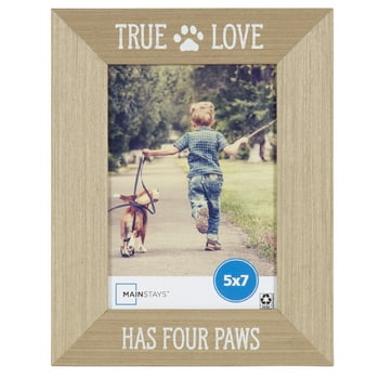 Mainstays Paws 5x7 Sentiment op Picture Frame, Natural