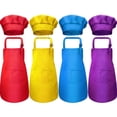 thumbnail image 2 of 24-Piece Children's Apron and Chef Hat Set, Adjustable, with 2-Pocket Kitchen Apron Apron, 2 of 5