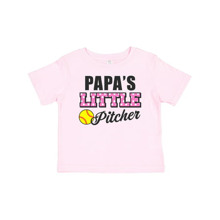 

Inktastic Papas Little Pitcher Softball Gift Baby Girl T-Shirt