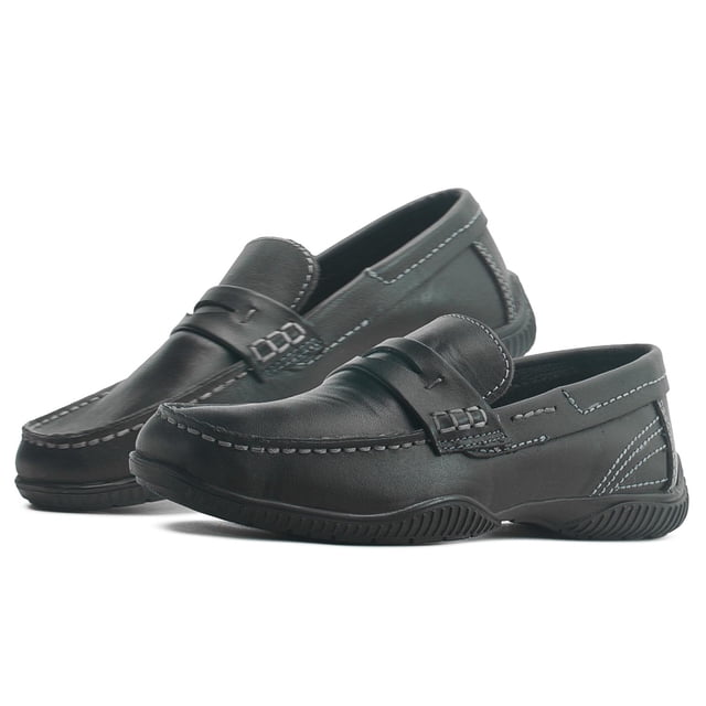 Zapato Mocasin Casual Para Niño Oxford Audaz De Piel negro 16