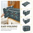 thumbnail image 4 of Storage Box With Lid 16.5x12.6x11.8In Foldable Stacked Household Storage Box Green Pattern Seamless, 4 of 7