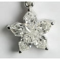 thumbnail image 2 of 18k White Gold Invisible Setting Pear Cut Diamond Flower Pendant (1.12 Ct, F Color, VS Clarity), 2 of 2