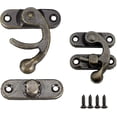thumbnail image 1 of Gancho De Pestillo De Cerraduras De Cuerno De Metal De 20 Piezas, Bronce, Adecuado Para Cajas De Madera Retro Y Joyeros, Equipado Con Tornillos De Montaje, 1 of 5