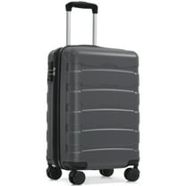 S-HOME 20" ABS Hardshell Carry-On Luggage, Expandable Spinner Suitcase with TSA Lock and Scratch-Resistant