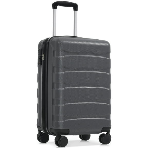 S-HOME 20" ABS Hardshell Carry-On Luggage, Expandable Spinner Suitcase with TSA Lock and Scratch-Resistant