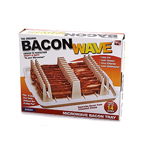 Bacon Wave Kitchen Microwave Cooking Tray / Rack Grease Draining