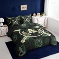 thumbnail image 2 of Erosebridal Baseball Sport Games 7-Piece Bedding Comforter Set,Beige A Alphabet King Bedding Sets For Boys Kids,Reversible black, 2 of 7