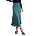 thumbnail image 1 of Falda PRETTYGARDEN 2025 Otoño Midi Cintura Alta Azul Lago Talle L, 1 of 7