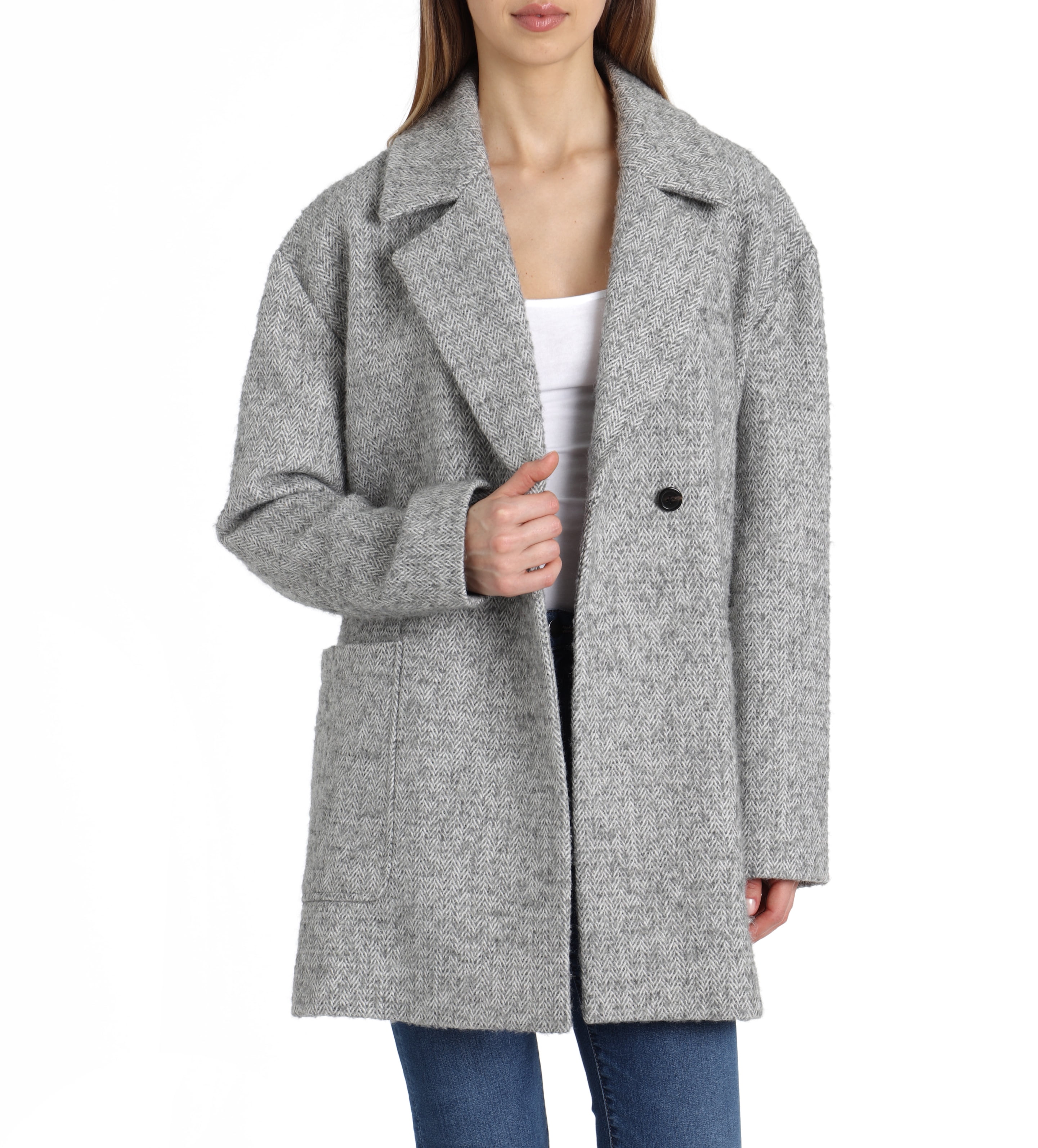 Avec Les Filles Herringbone Wool Cocoon Coat Senegal Ubuy