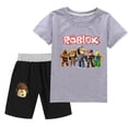 thumbnail image 1 of Traje informal Roblox para niños y niñas, juego de Anime circundante, camisetas y pantalones cortos bidimensionales, el mejor regalo, nuevo, 1 of 4