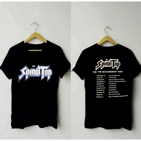VINTAGE SPINAL TAP TOUR Band Black T-shirt