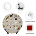 thumbnail image 4 of Kdxio Dog Animal Bone China Decorative Plate Ceramic Decorative Plate for Home Office Wall Stand Decorative Plates for Home Bedroom-10in, 4 of 6