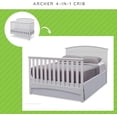 thumbnail image 3 of Full-Size Conversion Kit Bed Rails for Archer Cribs by Delta Children - #0050 (Bianca White - 130), 3 of 5