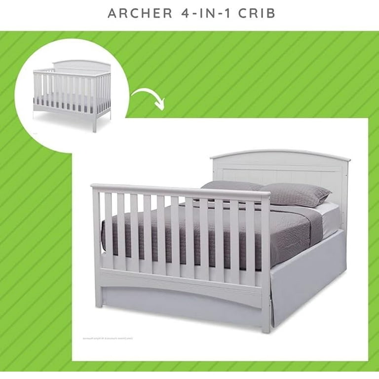 Full Size Conversion Kit Bed Rails 0050 for Delta Children Cribs White 100 Walmart