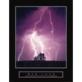 thumbnail image 2 of Frontline 15x18 Black Ornate Wood Framed with Double Matting Museum Art Print Titled - Bad Luck - Lightning, 2 of 4