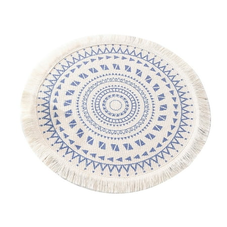 

JFY Table Mat Eco-friendly Vintage Style Round Heat Insulation Foldable Bowl Coasters for Home