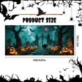 thumbnail image 4 of Cubierta para puerta de garaje Vrainito, 7 x 16 pies, Halloween Shadow Cat, 4 of 7