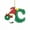 C, variant on Christmas Tree Ornaments 26-Piece Alphabet Set with Uppercase Letters, Personalized Decor for Spelling Names or Messages, Home Decoration, Each Letter Approximately 2x2 Inches