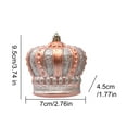 thumbnail image 4 of Shoreew 2 Pcs Christmas Crown Ornaments Vintage Style Plastic Red Green/Goldem Royal Crown Ornament for Xmas Tree Window Shop Home Holiday Decor, 4 of 7