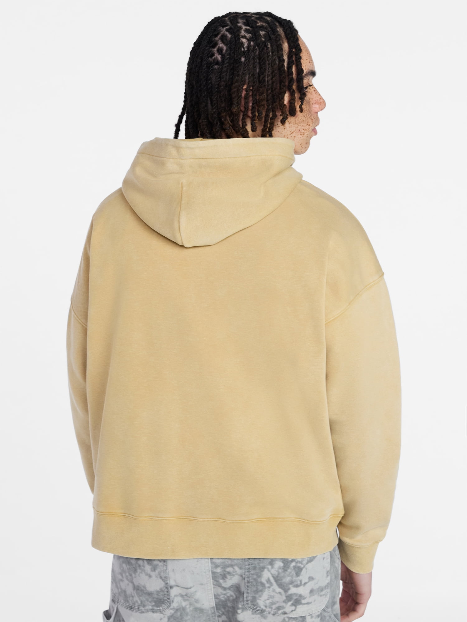 No Boundaries Oversized Hoodie with Long Sleeves, Men's XS-4XLT