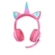 thumbnail image 1 of Unicornio Auriculares para niños para niñas, niños y adolescentes, auriculares inalámbricos Bluetooth para niños con diadema ajustable, auriculares supraaurales con micrófono/luz LED (rosa) Sincero Electrónica, 1 of 3