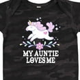 thumbnail image 4 of Inktastic My Auntie Loves Me Unicorn Girls Baby Bodysuit, 4 of 5