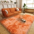 thumbnail image 6 of Socofuz Indoor Fluffy Rug,5x7 Tie-dye Orange Fuzzy Non-Slip Carpets for Living Room Bedroom Home Decor, 6 of 7