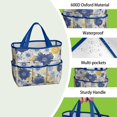 thumbnail image 4 of Garden Tool Bag,Pioneer Flower Floral Print Pattern Garden Tool Organizer,Garden Gifts,Waterproof Multi-Pocket Garden Tool Storage 11.8x5.5x11.4 Inch(Tools NOT Included), 4 of 6