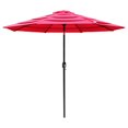 thumbnail image 3 of Abble Outdoor 9ft Patio 4 Tier Fashion Umbrella with Crank and Tilt - Red, 3 of 6