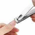 thumbnail image 3 of Large 2-Pack, Sharp Stainless Steel Fingernail & Toenail mers with Nail File, Manicure Kit Fingernail Tools for Men & Women, Black and Silver Color, 3 of 5