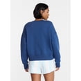 thumbnail image 3 of No Boundaries Boxy Americana Sweatshirt with Long Sleeves, Women's XXS-4X, 3 of 5