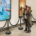 thumbnail image 4 of 6 Pcs Stanchions and Velvet Ropes Set-Crowd Control Barriers with 4 Black Velvet Ropes, Stainless Steel Stanchion Post & Sand-Fillable Base for hotel/Wedding/Party, 4 of 10