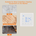 thumbnail image 3 of TOP! Smart Thermostat 16A Floor Heating Temperature Controller with LED Touch Screen 85-265V Electric Control White, 3 of 4