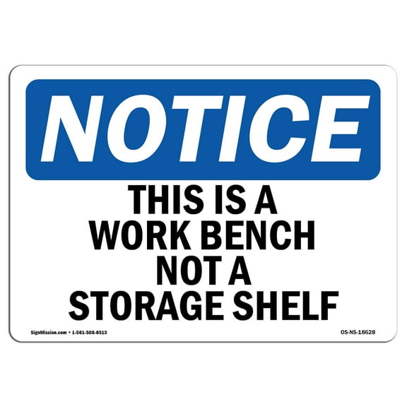 SignMission OS-NS-A-1824-V-17138 18 x 24 in. OSHA Notice Sign - Parts & Service Up Arrow