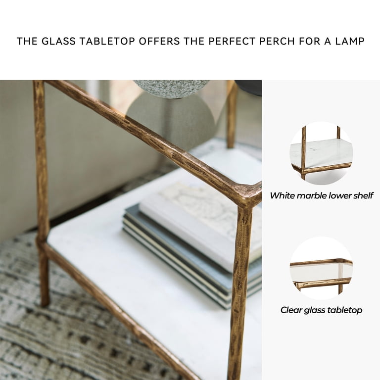 Signature Design by Ashley Ryandale Accent Table, Brass Finish photo 3