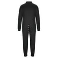 thumbnail image 4 of jsaierl Men's Onesie Pajamas Long Sleeve One Piece Solid Button Down Jumpsuit Romper Sleepwear, 4 of 5