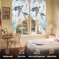 thumbnail image 2 of Swag Curtains Valances for Windows, Blue Coastal Ocean Short Kitchen Window Curtains Over Sink, Sea Turtle Starfish Coral Cafe Curtains Panel Set Of 2,Rod Pocket, 45 Inches Length White, 2 of 8
