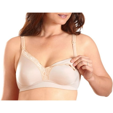 - Loving Moments By Leading Lady Maternity Comfort Wirefree Lace Trim Nursing Cami Bra With Full Sling