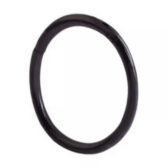 HOOUN 100% Titanium Hinged Segment Ring Hoop Ear Lip Nose Piercing Septum Cliker-Black-8 mm-14g (1.6 mm)
