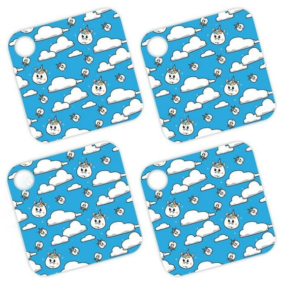 MightySkins TILEMA20-Unicorn Clouds Skin for Tile Mate 2020 - Unicorn Clouds - Pack of 4