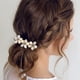 thumbnail image 2 of Pinzas para el cabello de flores para mujeres, pinzas para el cabello vintage de strass, horquillas de flores, accesorios para el cabello morado, 2 of 7