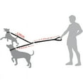 thumbnail image 2 of HongchunDouble Dog Leash for 2 Dogs,Dog Leash,Double Dog Leash 360° Tangle-free, Multifunctional Detachable Leash,Elastic Material Shock Absorption black -, 2 of 5
