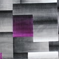 thumbnail image 7 of Emma + Oliver 5x5 Round Modern Cubist Olefin Accent Rug in Gradient Shades of Black, Gray and Purple with Natural Jute Backing, 7 of 7