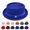 Blue, variant on Unisex Mesh Pork Pie Hat, Packable Adjustable Fedora Cap, Breathable Sun Hat for Beach Travel Golf Fishing