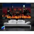 thumbnail image 5 of BoxColors - Large 30"x 60" 3 Panels 30"x20" Ea Art Canvas Print Beautiful Philadelphia skyline multi color buildings Downtown Wall Home (Included framed 1.5" depth), 5 of 5