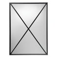 thumbnail image 1 of Benzara BM241230 Mirror with Sleek Metal X Frame & Window Pane Design, Black, 1 of 1