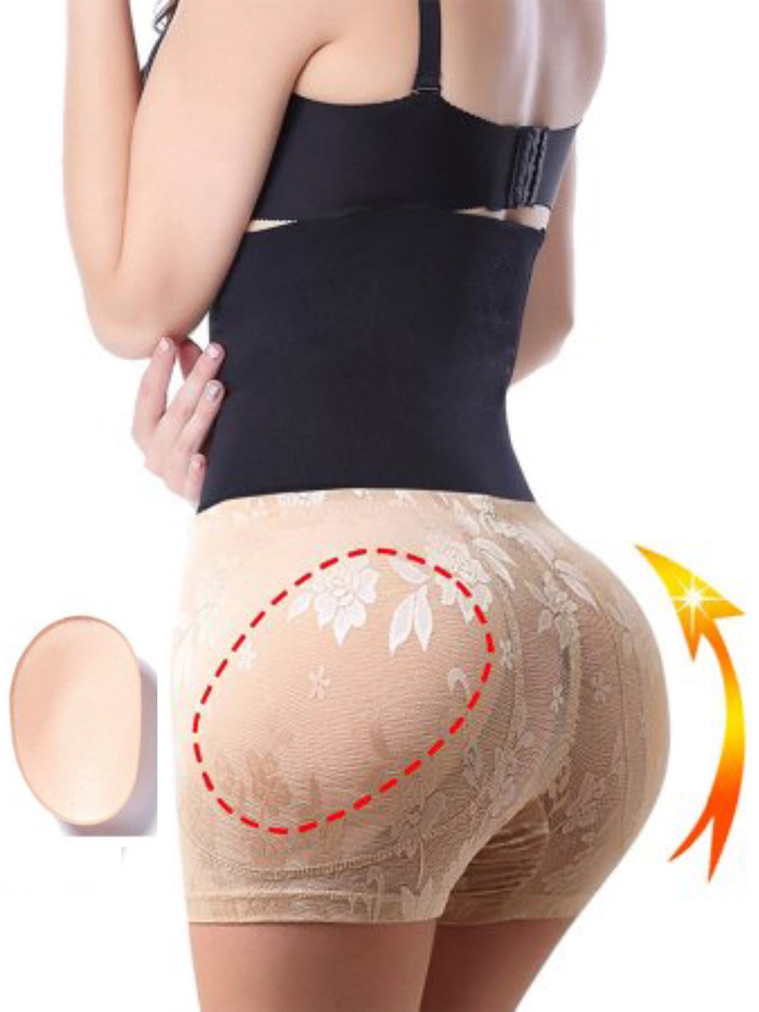 Padded Hips Girdle Enhancer Push Up Seamless Underwear Shapewear Shaper Panties