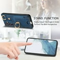 thumbnail image 4 of Wallet Case for Samsung Galaxy S25+, Support Car Mount, Luxury PU Leather Shockproof Anti-Fall 360° Finger Ring Stand Rotatable Kickstand Case with Magnetic Snap & Card Slots, Blue, 4 of 8