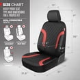 thumbnail image 2 of Motor Trend Faux Leather Seat Covers For Trucks, Cars, & SUV - Front Black & Red Car Seat Cover Set - Universal Fit For Most Automotives - Forros Para Asientos De Carro - CarSeat Covers Accessories, 2 of 10